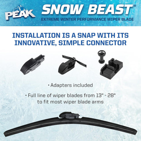 PEAK Snow Beast Winter Windshield Wiper Blade, 20-inch...