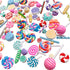 100pcs Miniature Candy Lollipop Decor Mixed Polymer Clay Sets for Childs Pretend Kitchen Play Cooking Game DIY Party Doll house Accessory...