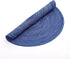 SHACOS Round Braided Placemats 15 inch Set of 6 Washable Kitchen Table Placemats for Home Wedding Party (Blue White, 6)...