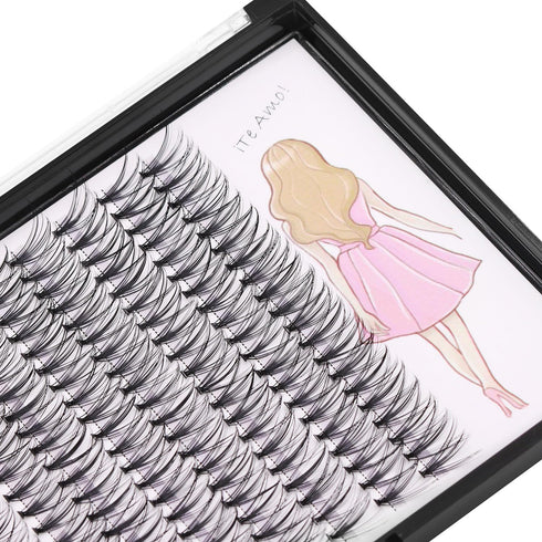 8-22mm to Choose 20D/40D/60D/80D/100D Individual False Eyelashes Makeup Cluster Eyelashes Thickness 0.07mm D Curl Natural long Black Soft 3D Eye L...