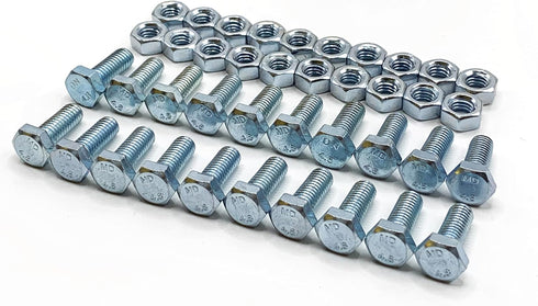 20 Sets - Auger Shear Pins Bolts and Nuts fits Series HS1132 HS624 HS828 HS928 HS724 95701-06016-00 94001-06200-0S Snow Blowers, silver...