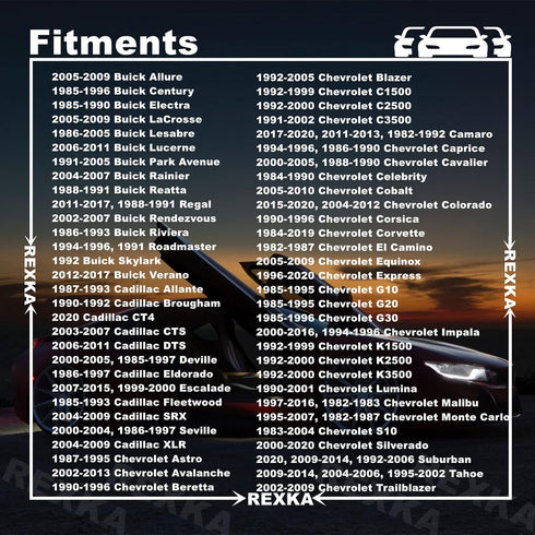 Rexka 50 pcs 1/4 (#14) License Plate Emblem Nameplate Bumper Nut Retainer Grommet Compatible with GM 3907444 Chevrolet Colorado Malibu Silverado G...