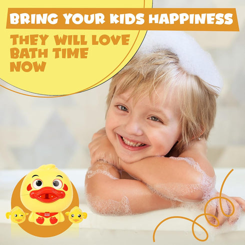 Duck Bubble Bath Toy with Musical Ducklings | Toddler & Kids Bubble Machine | Fun Bathtub Toys with Swimming Duck Toys | Safe & Joyful Toddler Bat...