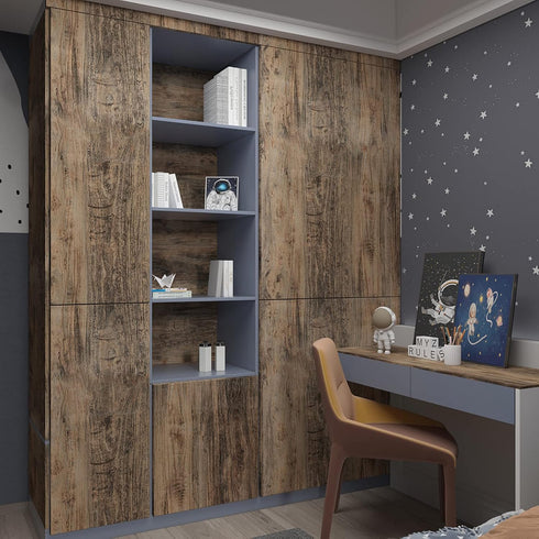 11.8"x78.7" Thick Brown Wood Wallpaper Peel and Stick Wallpaper Self Adhesive Wood Contact Paper for Cabinets Countertops Waterproof Removable Woo...