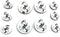 Nautical Anchor Button Set -Tailored 2 Hole- White/Black ~ for Suits, Sport Coat, Uniform, Jacket, Dresses 11 Pc....