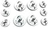 Nautical Anchor Button Set -Tailored 2 Hole- White/Black ~ for Suits, Sport Coat, Uniform, Jacket, Dresses 11 Pc....