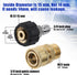 Tool Daily Pressure Washer Adapter Set, Quick Connect Kit, Metric M22 15mm Female to M22 Male Fitting, 5000 PSI, 4 Pcs...