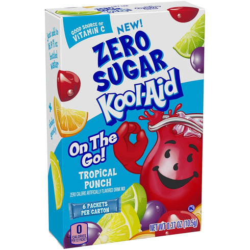Kool-Aid Sugar-Free Tropical Punch On-The-Go Powdered Drink Mix 6 Count...