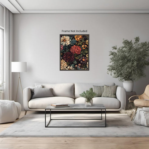 Posterizer 1 pcs-big lush wild flowers-Floral & Botanical Art-Abstract & Modern Art-Decor for Home & Office- UNFRAMED Wall Art...
