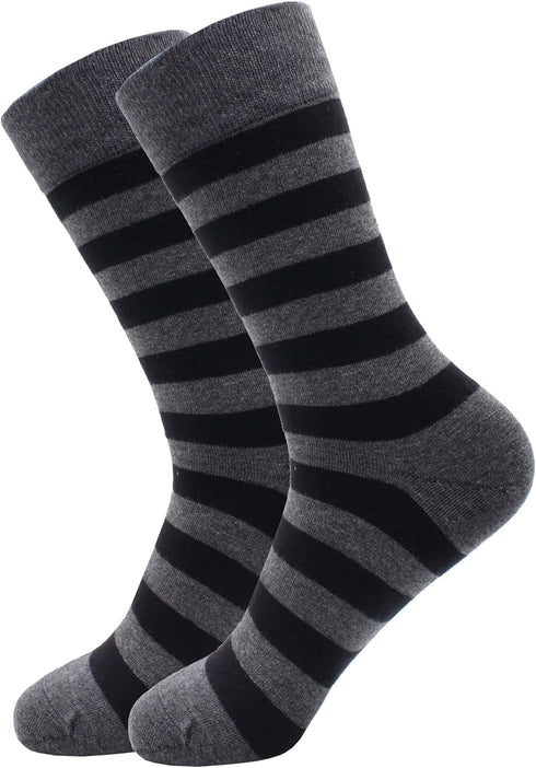 Mens Grey Dress Socks Size 10-13, Cotton Crew Calf Socks...