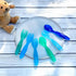 Youngever 18 Pcs Plastic Toddler Utensils, Plastic Kids Forks Kids Spoons, Large Size, Set of 9 in 9 Coastal Colors...