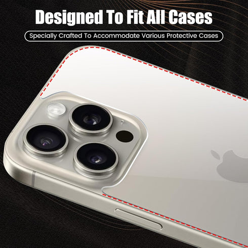 Screen Protector for iPhone 15 Pro Max, Tempered Glass Screen Protector including Front and Back Protectors, Camera Protector, 3-in-1 Protection (...