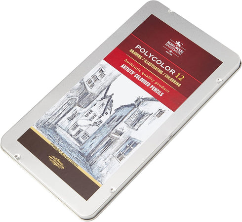 KOH-I-NOOR Polycolor Grey Line Artist's Coloured Pencils (Set of 12)...