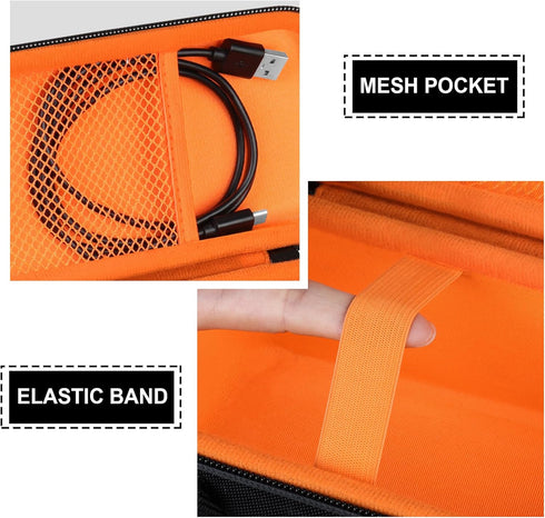 Hard Travel Case for New Bushnell Golf Wingman View Golf GPS Speaker, Protective Pouch Carrying Bag with Mesh Pocket for Remote Control USB Chargi...