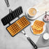 Dicunoy Non-stick Waffle Maker, 8" Camping StoveTop Waffle Maker with Long Handle, Portable Aluminum Waffle Maker Pan for Waffles Sandwich Toaster...