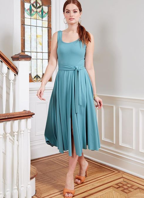 McCall's Misses' Fit and Flare Knit Dress Sewing Pattern Kit, Code M8215, Sizes 26W-28W-30W-32W, Multicolor...