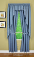 Today's Curtain, Orleans Scallop Curtain, Blue 72" Panel Pair and Tieback,4-Piece-Set, 60" W x 72" L, Blue...