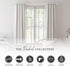 Kenney Rachel Fluted Ball Window Curtain Rod, Adjustable 28-48 Inch, Antique White...