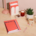 POKETO Soft Cover Checkered Object Notebook, 140 Blank Pages, 7" x 9.75 (Maroon Grid)...