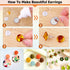 Hypoallergenic Earring Posts and Backs, Caffox 2000pcs Stud Earrings Making Kit with Ear Ring Base and Earring Backs for Leather Stud, Clay, Pearl...