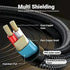 2pack 1/8 to 1/4 Stereo Audio Cable,6.35mm 1/4" Male to 3.5mm 1/8" Male TRS Bidirectional Stereo Audio Cable for Guitar, Laptop, Home Theater Devi...