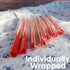 200pcs Heart Shaped Red Straws Disposable Drinking Cute Straw Individually Wrapped plastic red straw Valentines day Cocktail Party Birthday Party ...
