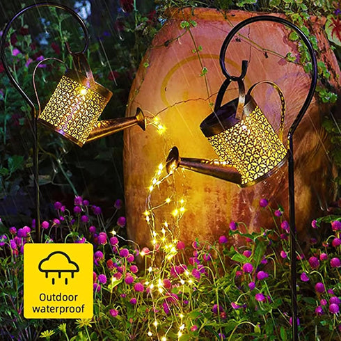 Solar Watering Can with Lights - Outdoor Garden Decor, Waterproof Hanging Lantern Landscape Lights for Yard, Patio, Pathway - Solar Lights Outdoor...