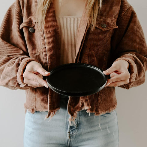 Sweet Water Decor Black Wood Tray for Home | Kitchen and Bathroom Dispenser Holder | Jewelry Dish | Wooden Soap Holder for Bottles | Trays for Cou...