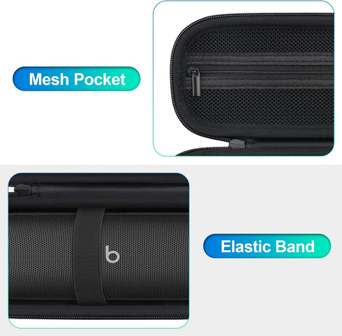 BOVKE Carrying Case Compatible with Beats Pill Wireless Bluetooth Speaker, Beats Pill Portable Speaker Holder Bag with Extra Mesh Pocket for Charg...
