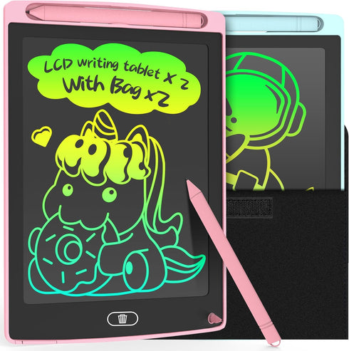 2 Pack LCD Writing Tablet for Kids Doodle Board with 2 Bag, Electronic Drawing Tablet Drawing Pads, Etch a LEYAOYAO Sketch Pad Learning Educationa...