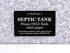 Septic Tank Sign ¦ Strong self adhesive ¦ Stylish Polite Notice engraved onto textured CARBON ASH (burnt wood) effect acrylic ¦ Plaque for Toilet,...