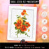Povitrulya Summer Flowers Cross Stitch Kit 'Nasturtium' - Floral DIY Embroidery Set for Adults with Paper Pattern and Prestored Floss...
