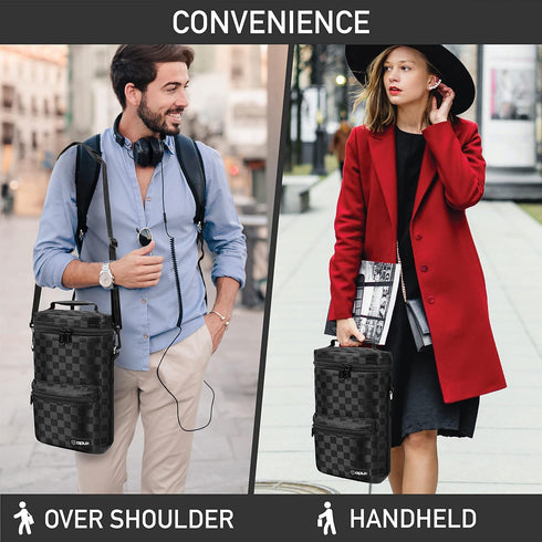 opux Wine Bag 2 Bottle Wine Tote Carrier, Insulated Wine Cooler Bag for Travel Picnic, Leakproof Portable Bottle Padded Case, Wine Gifts For Women...