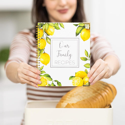 Recipe Book To Write In Your Own Recipes - Blank Family Cook Book Journal to Create Your Own DIY 100 Page Cookbook - Spiral Bound Recipe Organizer...