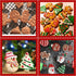 KAISHANE Christmas Themed MINI Cookie Cutter Embossing Mold Fondant Stamper Set - 8Pcs Plastic spring die Biscuits Pastry Cutter Set 3D Cookie Cak...