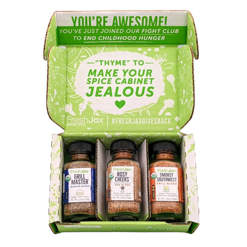 FreshJax Beef Seasoning Gift Set | Pack of 3 Organic Spice Set | Grilling Gifts for Men | Grill Master, Smokey Southwest & Rosy Cheeks-Maple Bourb...