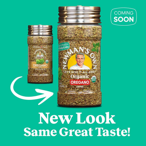 Newman's Own Organic Oregano Leaves; Great on Pasta, Dressings, and Marinades, USDA Certified Organic; Non-GMO; Kosher; 0.52Oz. Bottle...