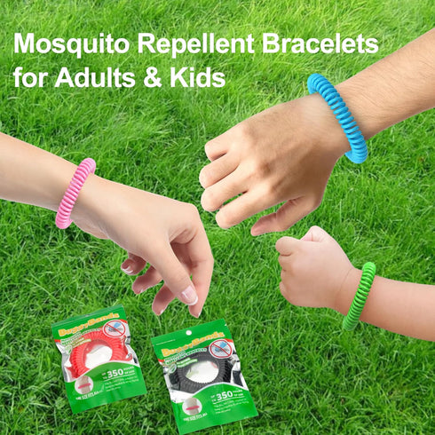 24 Pack Mosquito Repellent Bracelets, Individually Wrapped Repellent Wristbands, DEET Free, Natural and Waterproof Band...