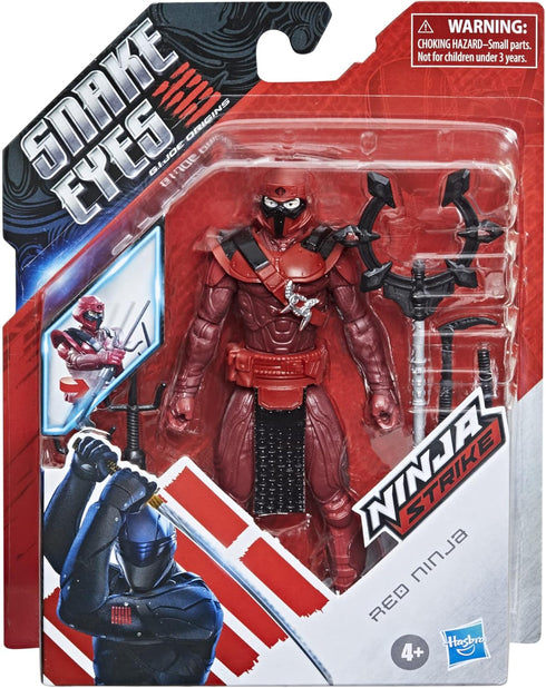 G.I. Joe Snake Eyes Origins Red Ninja Action Figure Collectible Toy with Action Feature and Accessories, Toys for Kids Ages 4 and Up...