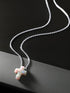 Gem Stone King Unisex 12MM Created Opal Cross Pendant Necklace | 925 Sterling Silver | With 18 Inch Silver Chain...