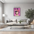 Posterizer 1 pcs-vintage girly collage with pink and purple flowers-Retro Art-Abstract & Modern Art-Gift for Art Lovers-Gifts for Women- UNFRAMED ...