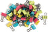 U Brands Happy Face Binder Clips, Bright Colors with Black Prongs, Office Organization Supplies, 32mm, 48 Count...