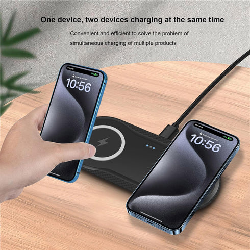 Wireless Charging Pad, 30W Dual Wireless Charging Pad Compatible with iPhone 15 14 13 12 XR,Galaxy S24 S23 S22 S10,Google Pixel 8 7 6,for AirPods ...