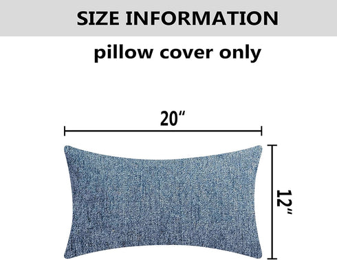 Home Brilliant 12x20 Pillow Cover for Couch Chair Super Soft Lumbar Throw Pillow Cover for Women Kids Girls, Pack of 2, 30cm x 50cm(12x20 inches),...