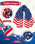 Tarpop 2 Pcs American Flag Patriotic Scarf Chiffon US Flag Scarf Long 4th of July Scarf Flag Shawl Independence Day(Bright Style)...