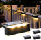 4 Pack Fence Lights Solar Powered, Auto 2-Sided LED Solar Lights Outdoor Waterproof Decor for Fence, Stair, Front Porch, Balcony, Deck, Railing, G...