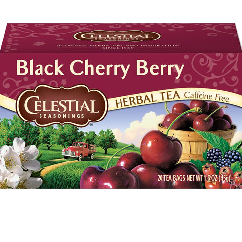 Celestial Seasonings Black Cherry Berry Herbal Tea, 20 Count...