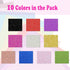 250 GSM Glitter Cardstock Glitter Paper, 10 Color Sparkling Craft Paper for School, Scrapbook and Craft Projects, 8.3 x 11.7 Inches(Multicolor)...