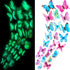 48 Pieces Glow in The Dark Butterflies for Ceiling 3D Butterfly Decal Sticker Wall Decor DIY Adhesive for Room Nursery Living Room Luminous Realis...