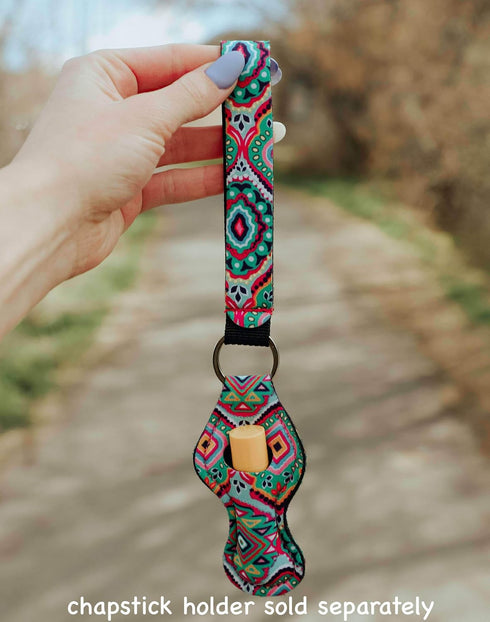Cool Neoprene Wristlet Keychain Lanyard 6 Pack - Neoprene Key Chain Holder to Match Chapstick Holder Keychain, 6 Unique Fun Colors...
